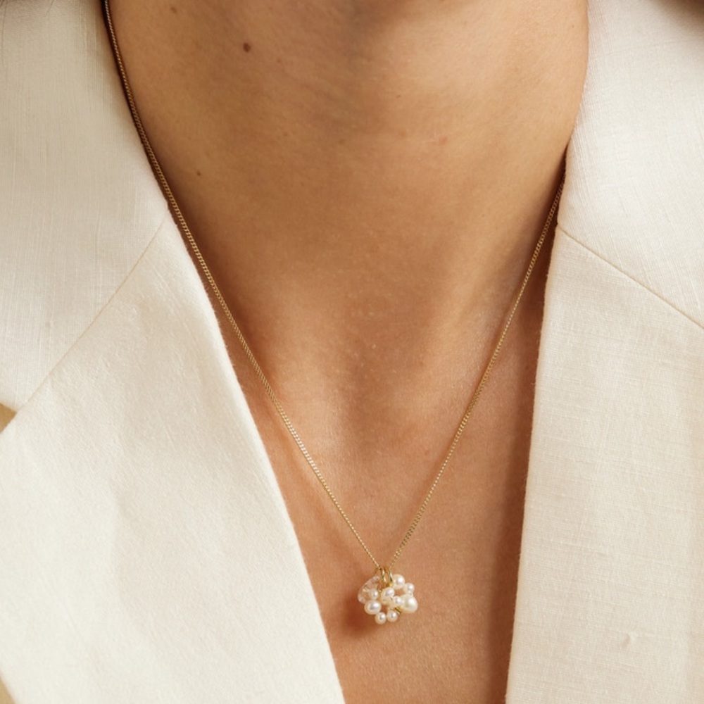 COMPLETEDWORKS | The Weight Of Magical Thinking, cubic zirconia & pearl necklace
